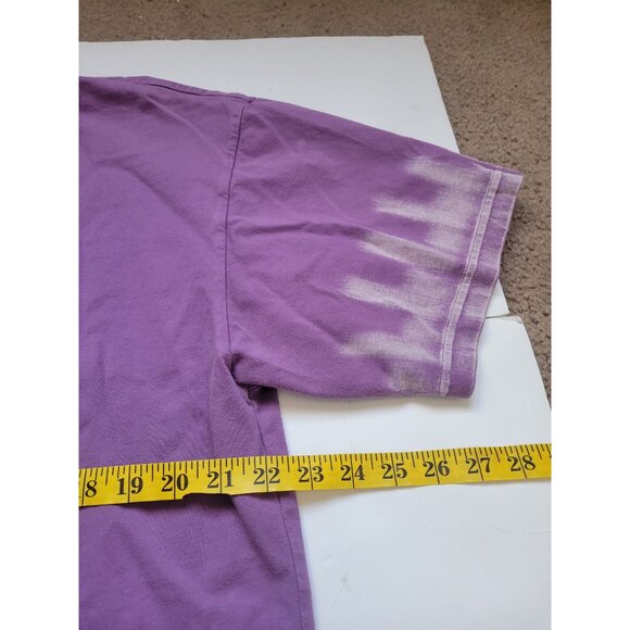 Teddy Fresh Acid Trip brushed bleach dye T-shirt in purple with a trippy bear - Picture 4 of 7